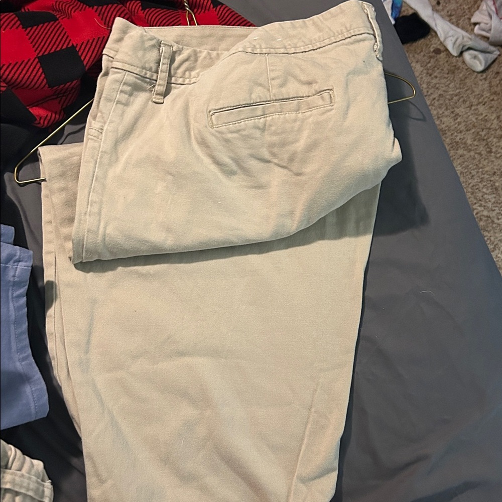 Beige Casual Pants